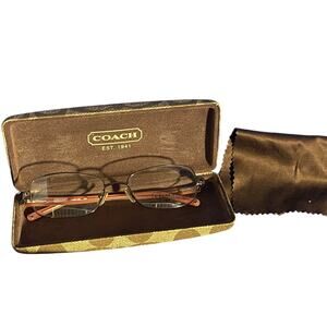 Coach 125 Tonie Small Tan Metal Eyeglasses Frame  with Case